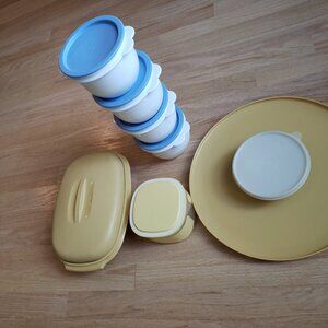 Tupperware Vintage Lot - Chip and Dip, Covered Casserole, 5 Covered containers